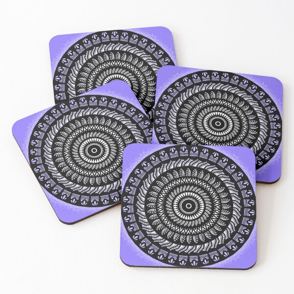 Item preview, Purple violet mandala lover inspired cute minimalistic indian mehndi art designed and sold by DivineMandala.