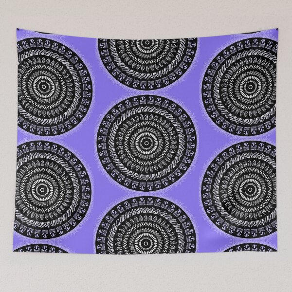Item preview, Purple violet mandala lover inspired cute minimalistic indian mehndi art designed and sold by DivineMandala.