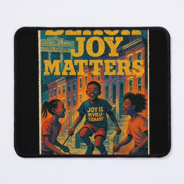 Item preview, Black Joy Matters – Revolutionary Kids Art Print designed and sold by Resilient Roots Customs Oakland.