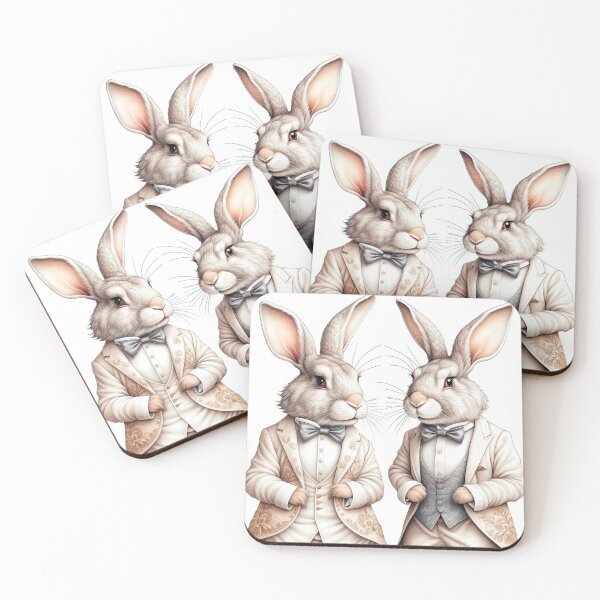 Item preview, Two funny rabbits in the style of steam punk designed and sold by LanaGustavsson.