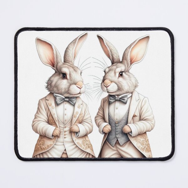Item preview, Two funny rabbits in the style of steam punk designed and sold by LanaGustavsson.