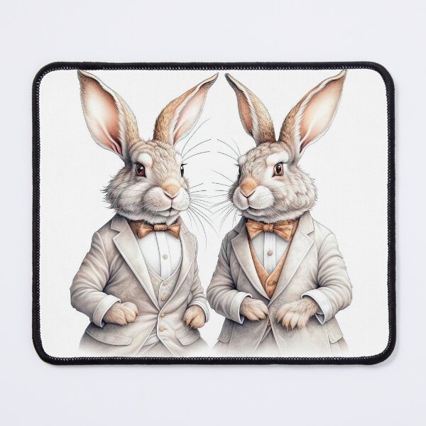 Item preview, Two funny rabbits in the style of steam punk designed and sold by LanaGustavsson.