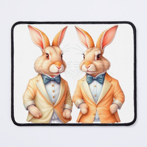 Item preview, Two funny rabbits in the style of steam punk designed and sold by LanaGustavsson.