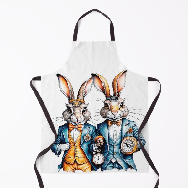 Item preview, Two funny anthropomorphic rabbits in the style of steam punk, designed and sold by LanaGustavsson.
