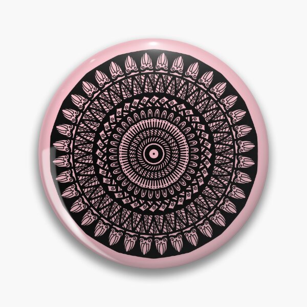 Item preview, Black and white floral minimalist simple cute indian spiritual mandala  designed and sold by DivineMandala.