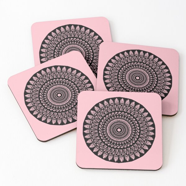 Item preview, Black and white floral minimalist simple cute indian spiritual mandala  designed and sold by DivineMandala.