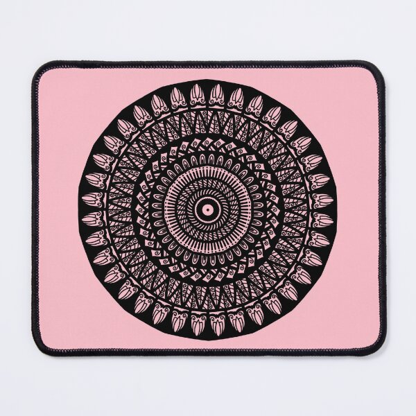 Item preview, Black and white floral minimalist simple cute indian spiritual mandala designed and sold by DivineMandala.