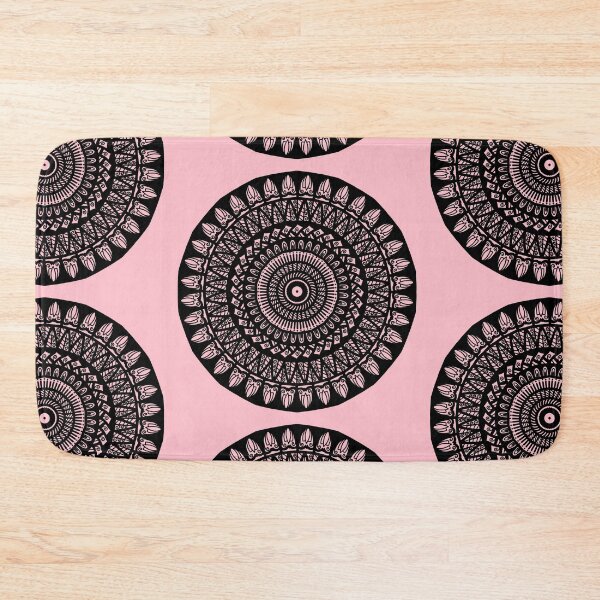 Item preview, Black and white floral minimalist simple cute indian spiritual mandala  designed and sold by DivineMandala.