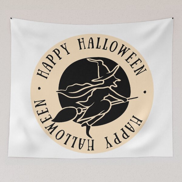 Item preview, Happy Halloween Flying witch designed and sold by Wickedsherry13.