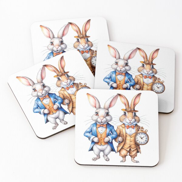 Item preview, Two funny anthropomorphic rabbits in the style of steam punk, designed and sold by LanaGustavsson.