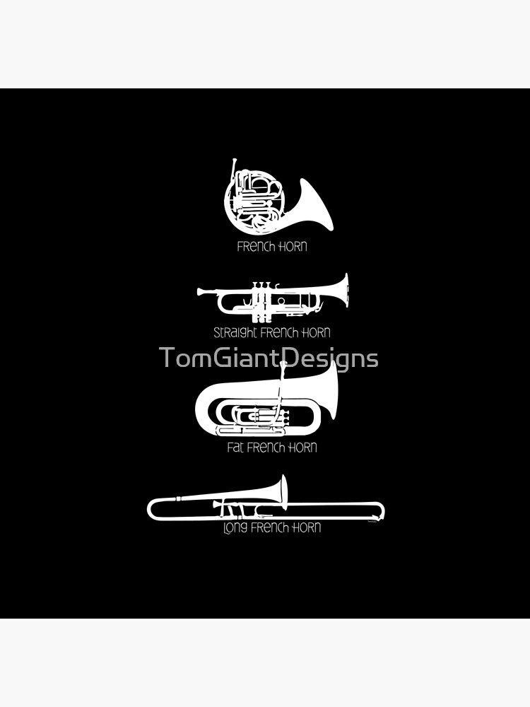 Thumbnail 2 von 2, Stofftasche, Arten von Französisch Horn designt und verkauft von TomGiantDesigns.