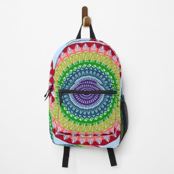 Item preview, Rainbow colorful mandala inspired chic indian spiritual mandala designed and sold by DivineMandala.