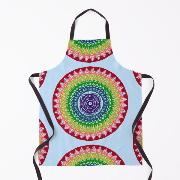 Item preview, Rainbow colorful mandala inspired chic indian spiritual mandala designed and sold by DivineMandala.