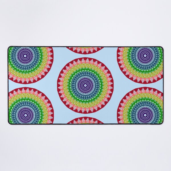 Item preview, Rainbow colorful mandala inspired chic indian spiritual mandala designed and sold by DivineMandala.