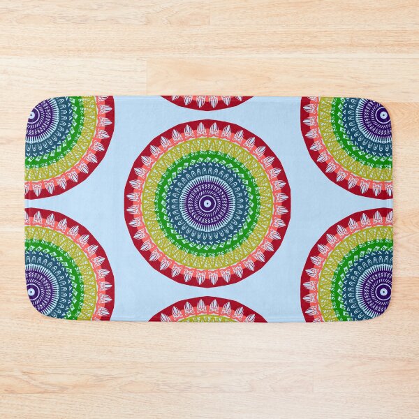 Item preview, Rainbow colorful mandala inspired chic indian spiritual mandala  designed and sold by DivineMandala.