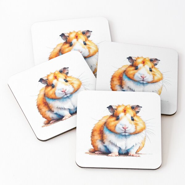 Item preview, Hamster on a white background in watercolor style. designed and sold by LanaGustavsson.