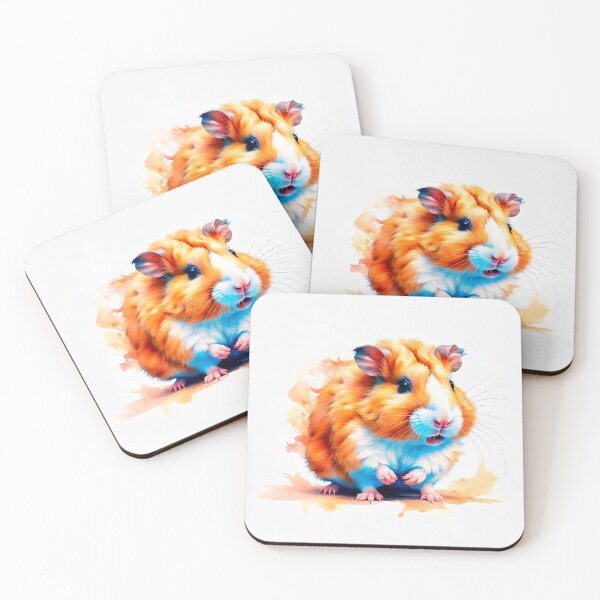 Item preview, Hamster on a white background in watercolor style. designed and sold by LanaGustavsson.