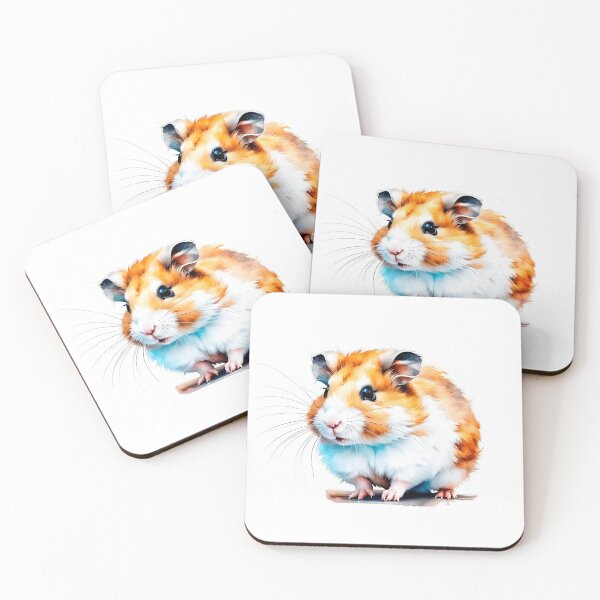 Item preview, Hamster on a white background in watercolor style. designed and sold by LanaGustavsson.