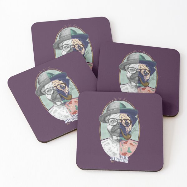 Item preview, Hipster Pug designed and sold by tiendaFdR.