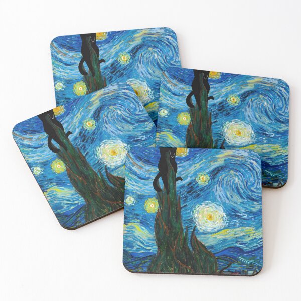 Item preview, Cat starry night designed and sold by outdoorwayys.