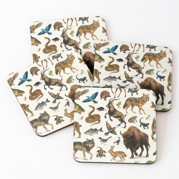 Item preview, Animals of Southern Europe Retro Illustration Wildlife Chart designed and sold by kakarikihill.