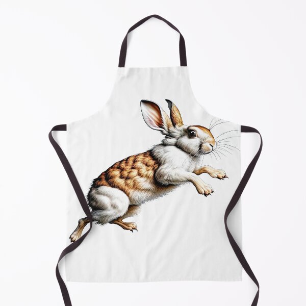 Item preview, A running hare on a white background, isolated. An illustration in the style of vintage prints from nature books and animal encyclopedias. designed and sold by LanaGustavsson.