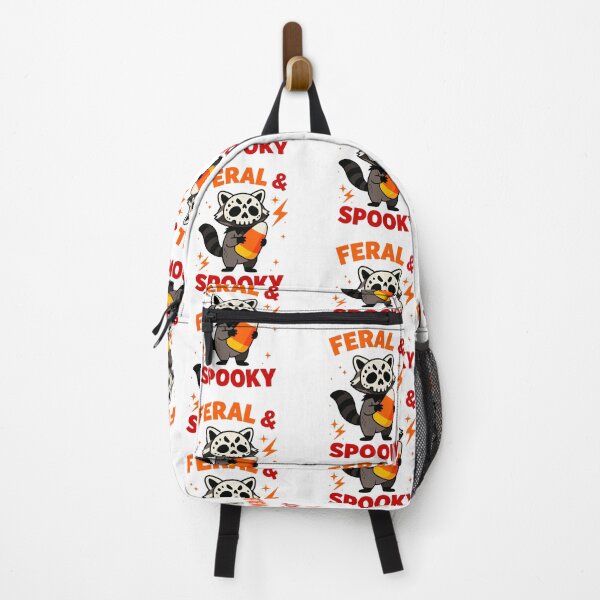 Item preview, Feral and Spooky Halloween Raccoon with Candy Corn designed and sold by Tigerr3g.