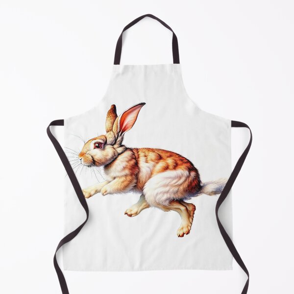 Item preview, A running hare on a white background, isolated. An illustration in the style of vintage prints from nature books and animal encyclopedias. designed and sold by LanaGustavsson.