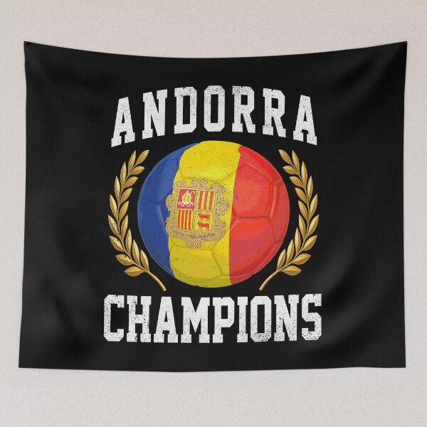 Item preview, SOCCER BALL FLAG CHAMPIONS - ANDORRA - Fans and Teams for Men and Women T-shirt designed and sold by wallsandpatts.