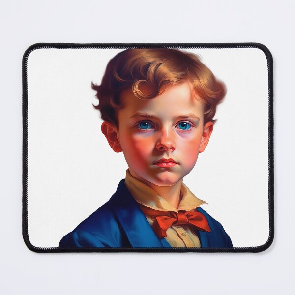 Item preview, .The portert of a cute Victorian boy on a white background isolated. Vintage design in the style of an old oil painting. designed and sold by LanaGustavsson.