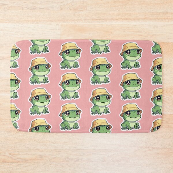 Item preview, Froggy Feels: A Chill Frog with a Bucket Hat and a Happy Smile designed and sold by bvdesignart.