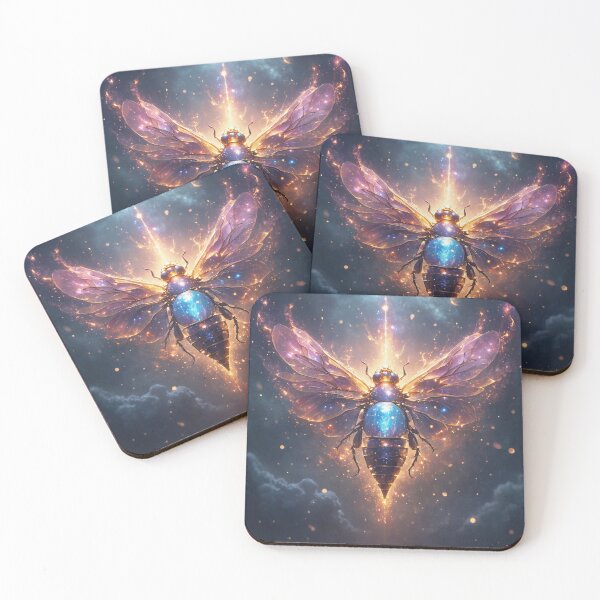 Item preview, Celestial Firefly Crest – Mystical Cosmic Insect with Luminous Wings, Night Sky Universe Art Illustration designed and sold by DoctorFirefly.