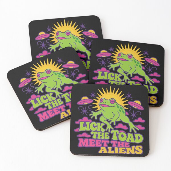 Item preview, Lick the Toad Meet the Aliens Psychedelic Trippy designed and sold by Tigerr3g.