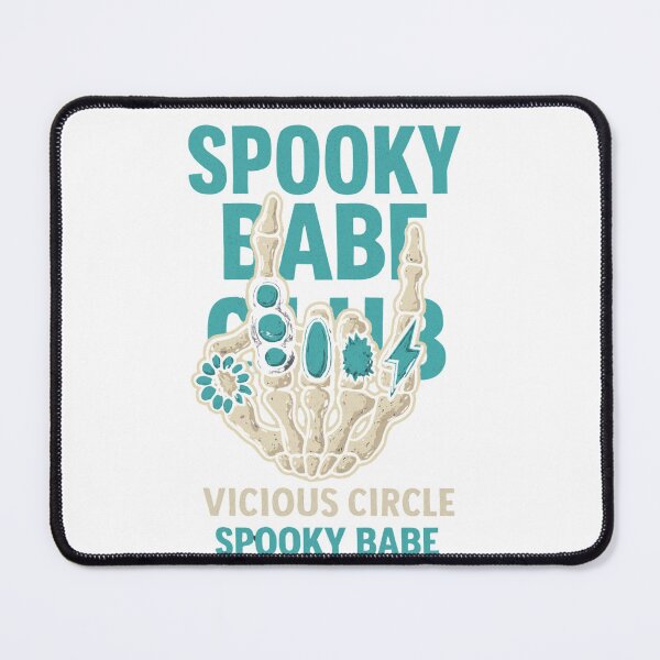 Item preview, Spooky Babe Club – Vicious Circle – Rock On Bones – Turquoise Halloween Classic T-Shirt designed and sold by inkfluenceart.