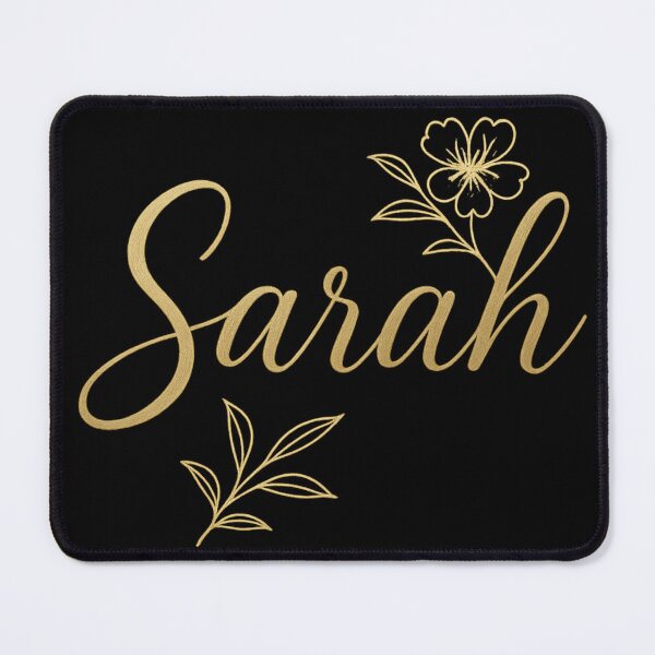 Item preview, Sarah Gold Floral Name Design – Elegant Luxury Typography for Stickers, Apparel & Gifts designed and sold by DailyVibesCo.