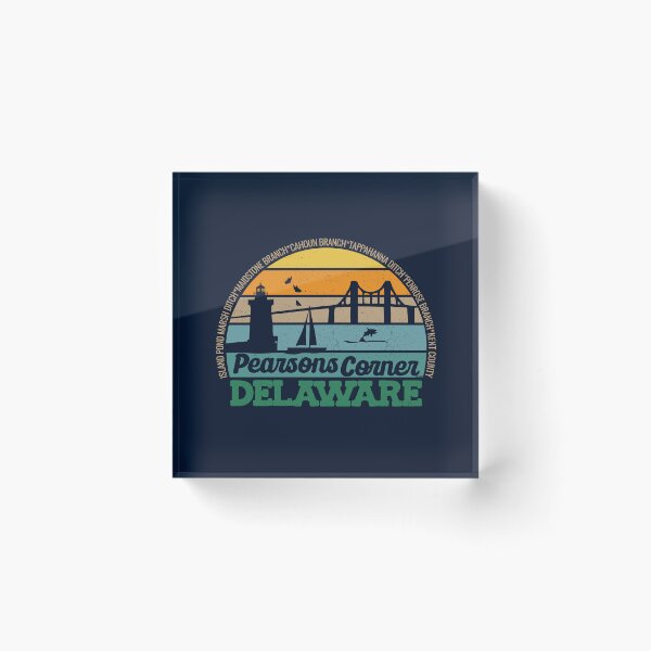 Item preview, Pearsons Corner Delaware Retro Sunset Local Pride Logo  designed and sold by CRHPOD20.