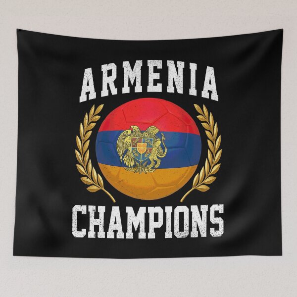 Item preview, SOCCER BALL FLAG CHAMPIONS - ARMENIA - Fans and Teams for Men and Women T-shirt designed and sold by wallsandpatts.
