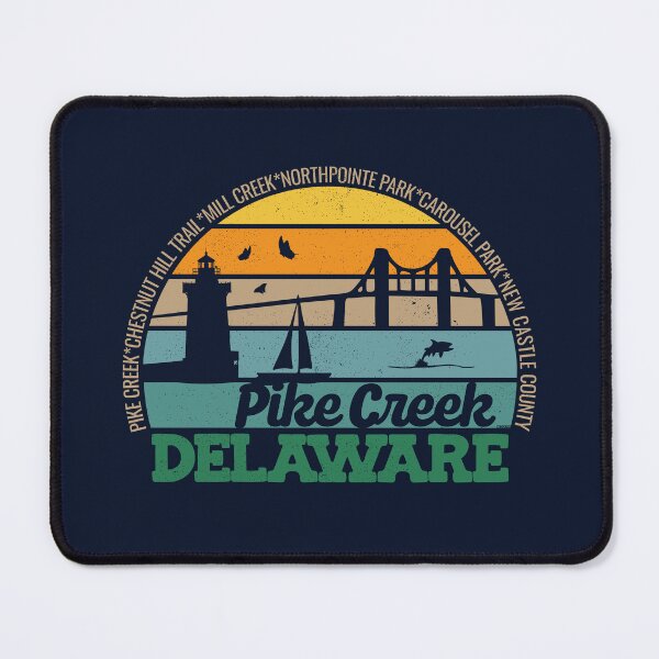 Item preview, Pike Creek Delaware Retro Sunset Local Pride Logo  designed and sold by CRHPOD20.
