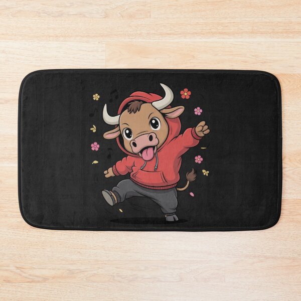Item preview, Funny Chibi Bull Breakdancing in Red Hoodie – Cute Kawaii Hip-Hop Design designed and sold by ColorSplash123.