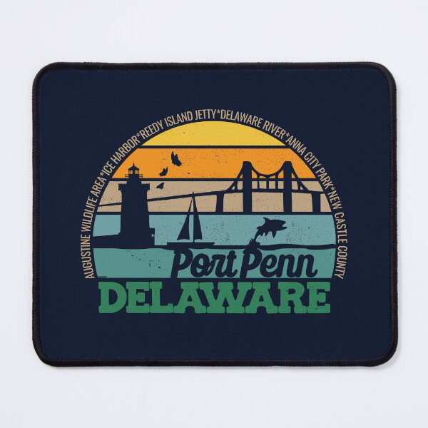 Item preview, Port Penn Delaware Retro Sunset Local Pride Logo  designed and sold by CRHPOD20.