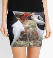 Puffins (VI), Lunga Island, Scotland Mini Skirt