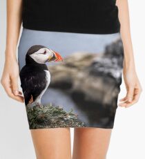 Puffins (XII), Lunga Island, Scotland Mini Skirt