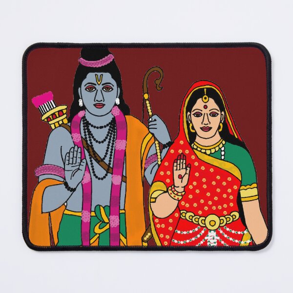 Item preview, SitaRam in Vanvas Digital Painting | Lord Ram and Mata Sita Exile Art | Ramayana Spiritual Wall Decor designed and sold by Harshit_Digital_Arts.