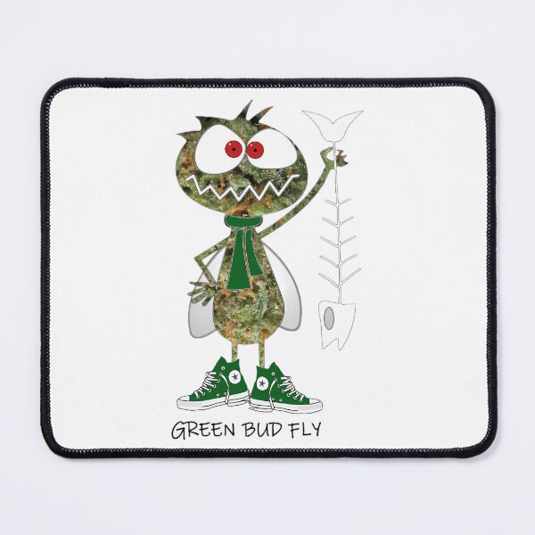 Item preview, Green Bud Fly Cartoon Critter designed and sold by ButterflyMak.