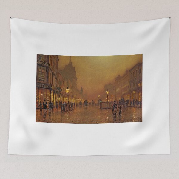 Item preview, A Street at Night – John Atkinson Grimshaw (1882) designed and sold by Art Outlaws.