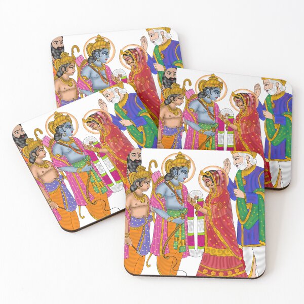 Item preview, SitaRam Marriage Digital Painting | Lord Ram and Mata Sita Vivah Art | Ramayana Wedding Spiritual Wall Decor designed and sold by Harshit_Digital_Arts.
