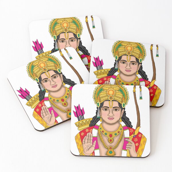 Item preview, Lord Ram Digital Painting | Hindu Devotional Wall Art | Shri Ram Spiritual Artwork designed and sold by Harshit_Digital_Arts.