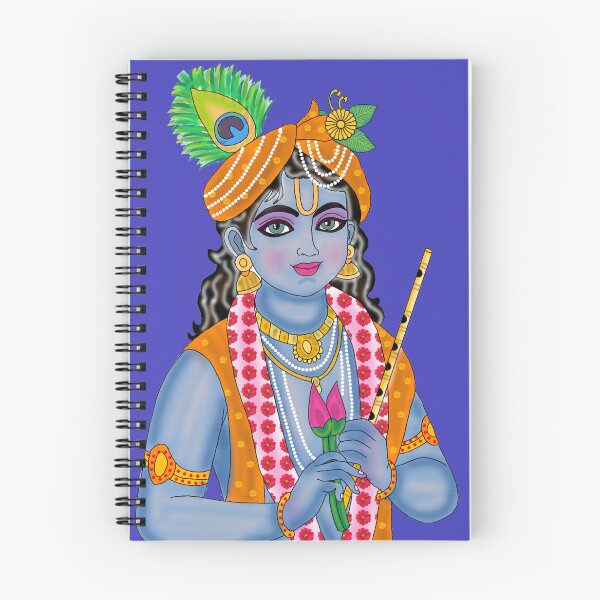 Item preview, Lord Krishna Digital Painting | Hindu Devotional Wall Art | Divine Krishna Artwork designed and sold by Harshit_Digital_Arts.