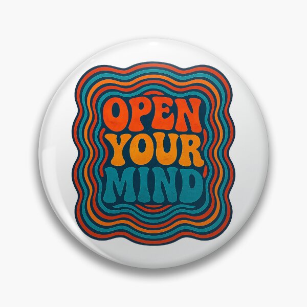 Item preview, Open Your Mind – Psychedelic Retro Typography Art designed and sold by CosmicShapes.