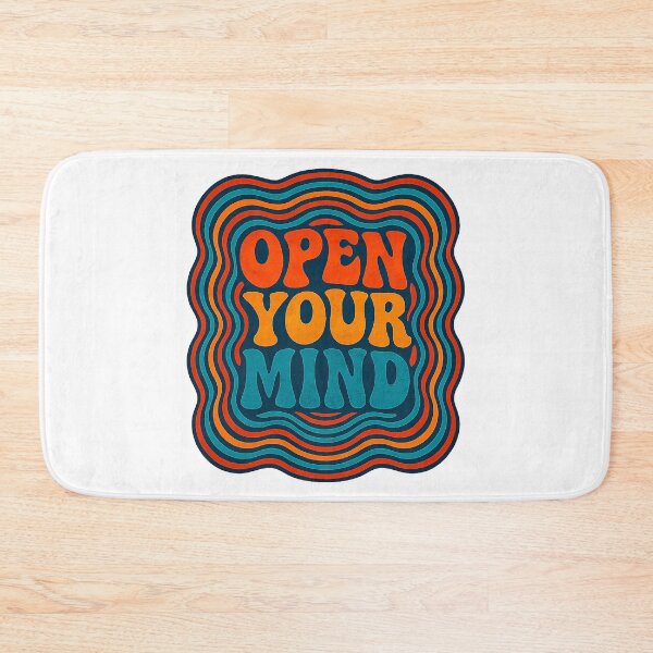 Item preview, Open Your Mind – Psychedelic Retro Typography Art designed and sold by CosmicShapes.